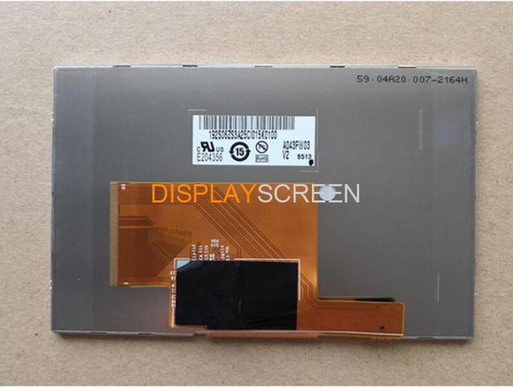 Original A043FW03 V2 AUO Screen 4.3\" 480*272 A043FW03 V2 Display