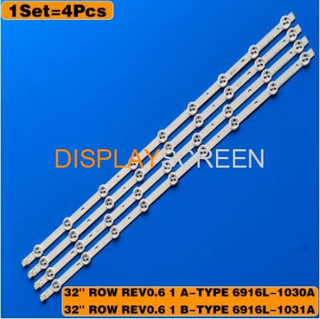 4pcs LED Backlight strip for LG 32LM3400 32LS3400 6916L-0923A 0881A 1030A 1031A 32PFL3507 32LM340T 32PHG4900 LE32D1352 32LM340T