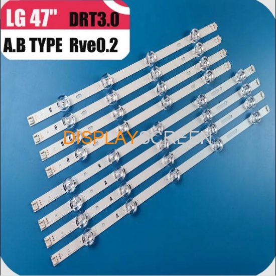 8pcs x LED Backlight for 47LB6500 6916L-1948A 1949A 1961A 1962A 1779A 1780A LG47LY340C LG47GB651C 47LB570B 47LB5600 47LB5800