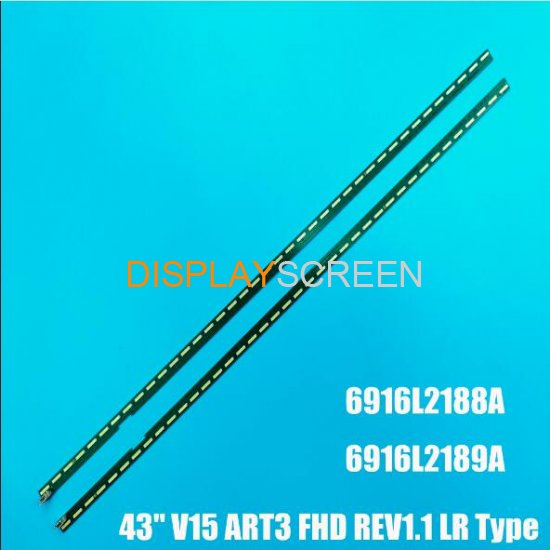 2 LED backlight strips for LG 43\" V15 ART3 FHD REV1.1 LR Type 43LF6350 43LF5700 43UF6750 43UF6800 6922L-0145A 6916L2189A 698A2L