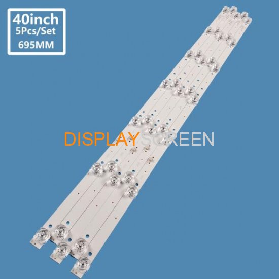 5pcs LED backlight strip for 40LE6120 UA40EP1100S JS-D-JP40EU-071EC(71201) E40EP-K1000-MCPCB V400HJ6 PE1 HX40N2176 LE40B8000TF