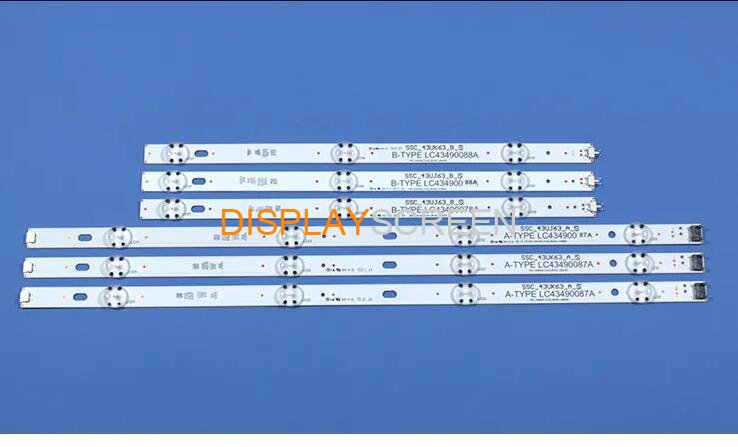 LED Backlight strip(3) for LG 43UJ635V 43UJ675V 43UK6300PLB 43UJ651V 43UJ634V 43UJ630V 43UJ561V 43UJ655V LC43490059A LC43490058A