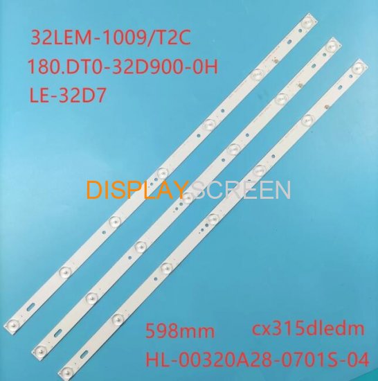 LED Backlight Strips For 32\" LED TV Bars BBK 32LEM-1010/T2C HL-00320A28-0701S-04 B0 Bands Rulers ZDCX32D07-ZC14FG-05 Array Tape