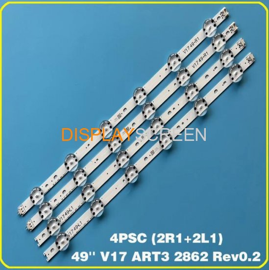 LED strip For LG 49\" V17 ART3 TV 49UJ651V 49UJ675V 49UJ676V 49UJ634V 49UJ630V 49UJ655V 49UJ6565 6916L-2862A 6916L-2863A LC490DGG