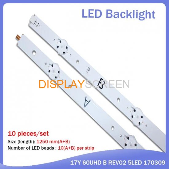 New tv backlight LED strips 10pcs 60 inch TV KD-60X690E S600DUC-1 17Y 60UHD A B REV02 5LED 170209 SVG600A36-A B KCL60 for SONY