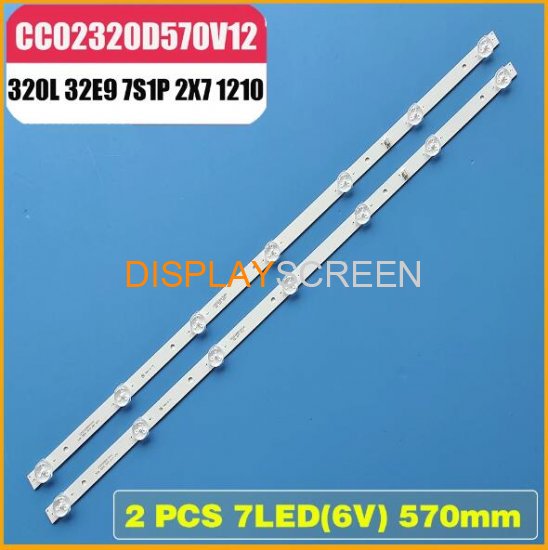 New 2pcs/set for CC02320D570V12 320L 32E9 7S1P 2X7 H32E8000Q DEXP H32D7000Q H32D8000Q SW-LED32R301BT2 RCA RTDVD3215-B AOC T3211M