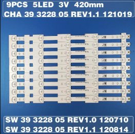 new original LED backlight strip 9 PCS/lot BBK 40LEM-3080 Skyworth 39 inch 39E320W LED strip SW 39 3228 05 REV1.1 120814 420mm