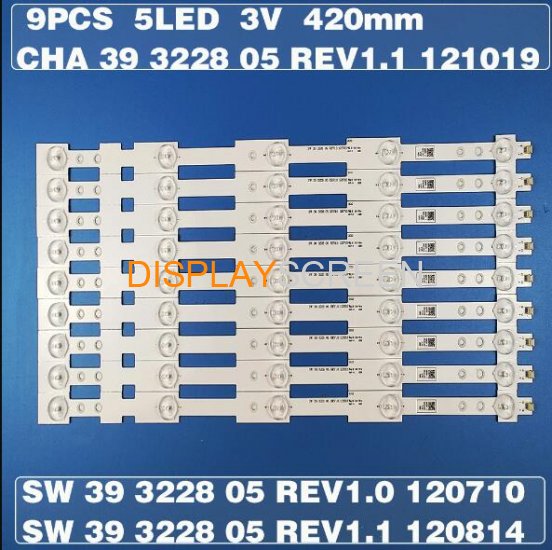 new original LED backlight strip 9 PCS/lot BBK 40LEM-3080 Skyworth 39 inch 39E320W LED strip SW 39 3228 05 REV1.1 120814 420mm